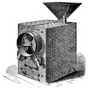 Máy rang thương mại đầu tiên trong lịch sử rang cà phê của Burns vào năm 1864