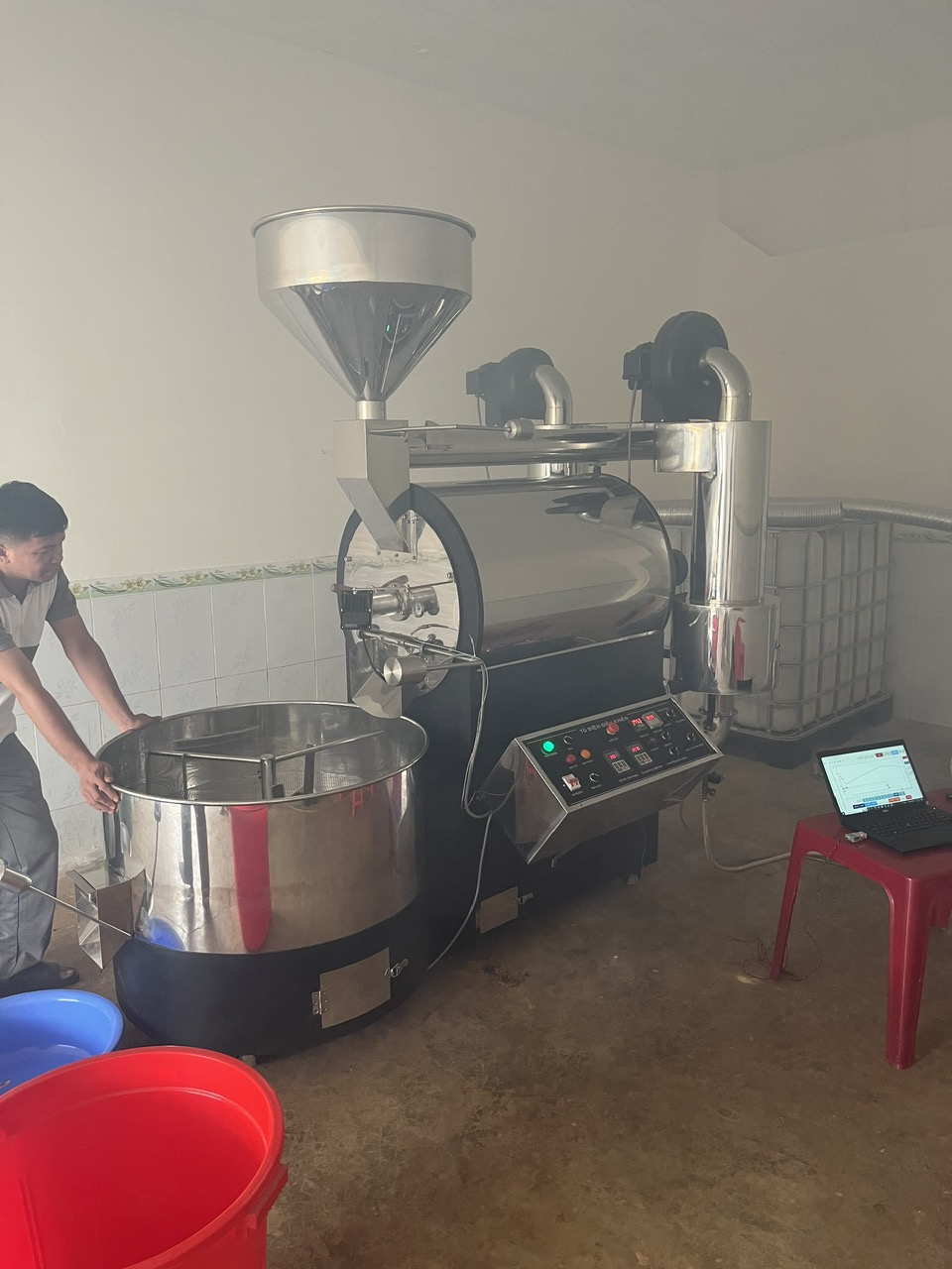 Cấu tạo máy rang cà phê 30kg