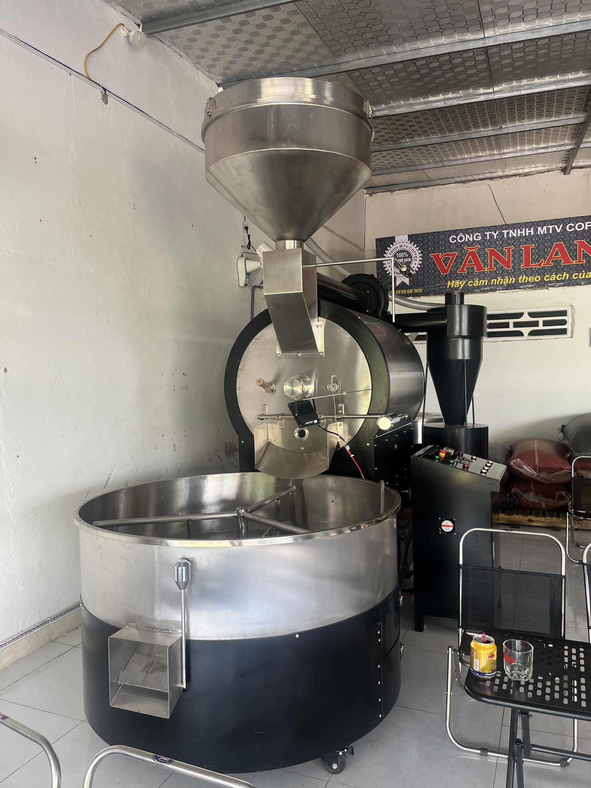 Máy rang cà phê phổ biến - máy rang 60kg
