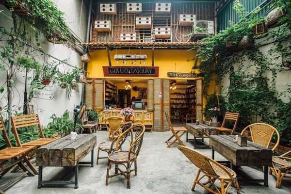 Thiết kế quán cà phê sân vườn theo phong cách vintage