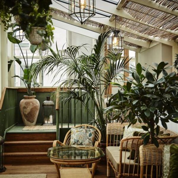 thiết kế quán cafe phong cách tropical